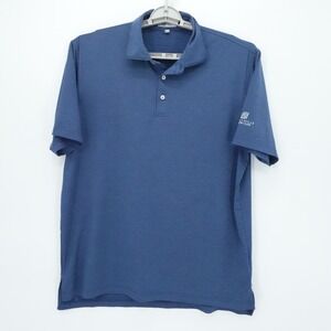 Peter Millar Shirt Mens L Blue Summer Comfort Golf Polo Great Hills Country Club